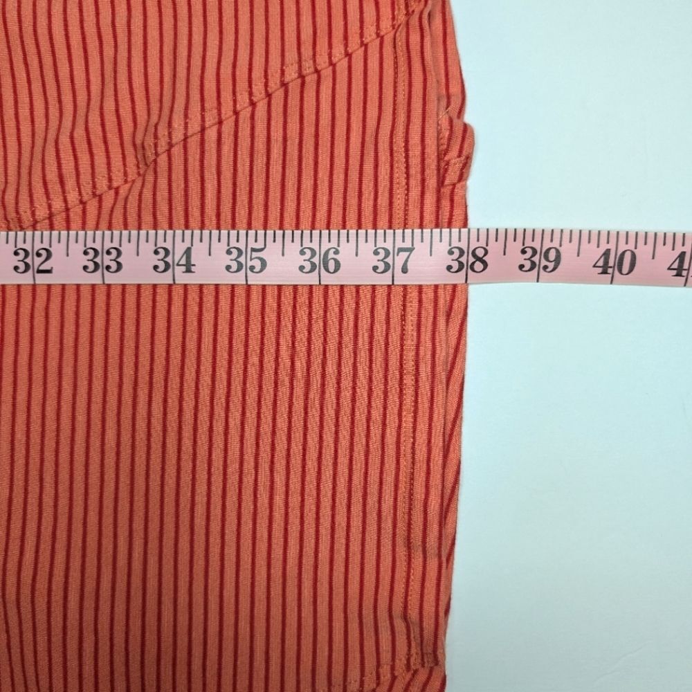 Toad&Co Nena Stripe Dress Short Sleeve Orange Large - Picture 8 of 9